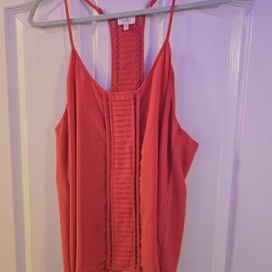 Pixley Coral Camisole with Lace Detail